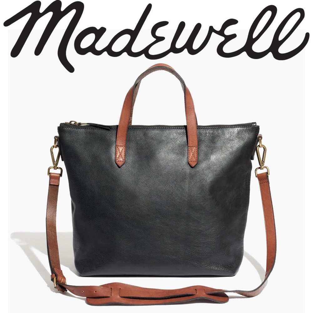 Madewell Zip Top Transport Leather Carryall Crossbody
